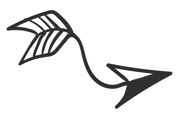 Bent Arrow Ink Drawing: Integrating Decorative Doodles into Professional Design Workflows