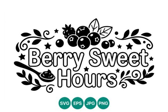 Berry Sweet Hours Decorative Text Vector: Elevate Your Designs with Timeless Charm