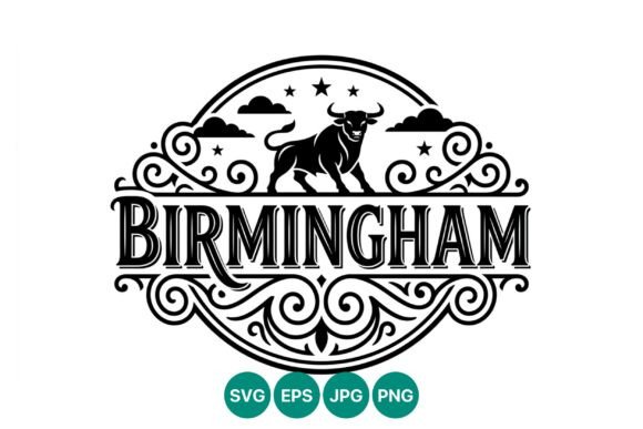 Birmingham Bull Decorative Typography: Evaluating High-Contrast Vector Art for Professional Design