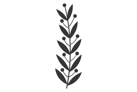 Botany Icon. Decorative Stylized Plant B: Elevating Digital Design with Organic Simplicity
