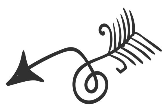 Decorative Arrow. Hand Drawn Ornate Dood: Elevating Visual Storytelling with Whimsical Direction
