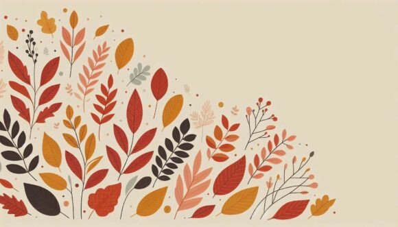 Decorative Autumn Border: Digital Design Essentials