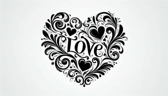 Decorative Love Silhouette: A Guide to Digital Art for Creative Projects