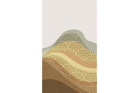 Decorative Pattern Landscape. Asian Art: Bridging Tradition and Modern Design