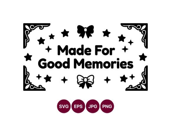 Evaluating Good Memories Decorative Label Clipart for Design Projects