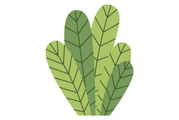 Green Nature Drawing: Decorative Bush Plant Guide