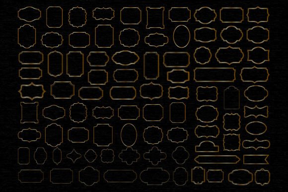 Monochrome Decorative Frame Border Set