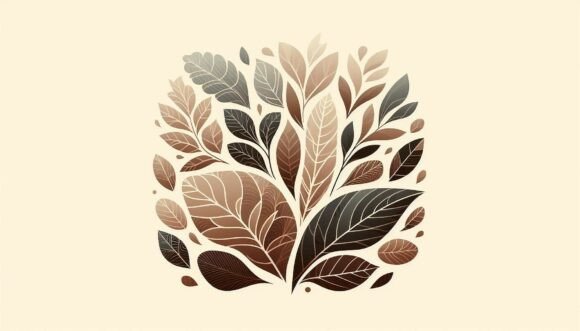 Neutral Decorative Leaves: Elevating Your Digital and Print Designs with Timeless Elegance
