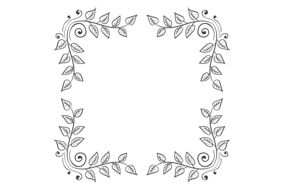 Ornate F Botanical Frame Design