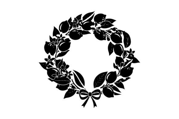Silhouette of a Decorative Leafy Wreath: Strategic Design for Scalable Creative Assets