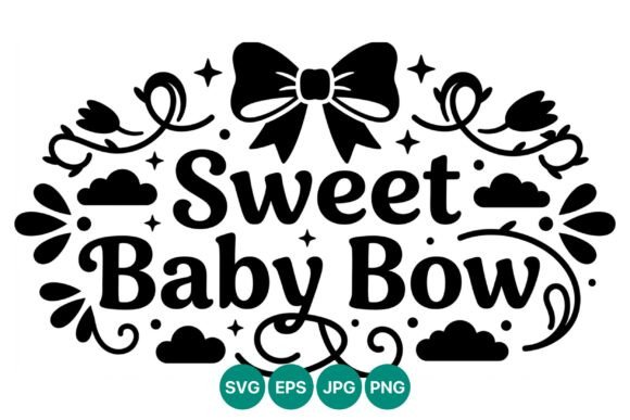 Sweet Baby Bow Decorative Calligraphy: A Guide to High-Quality Vector Usage