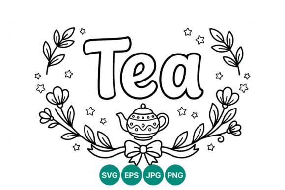 Tea Lettering with Decorative Teapot: Elevating Your Design Projects