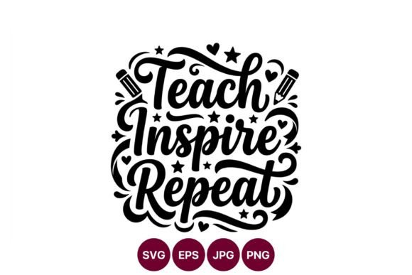 Teach Inspire Repeat: Elevating Educational Design with Vector Art