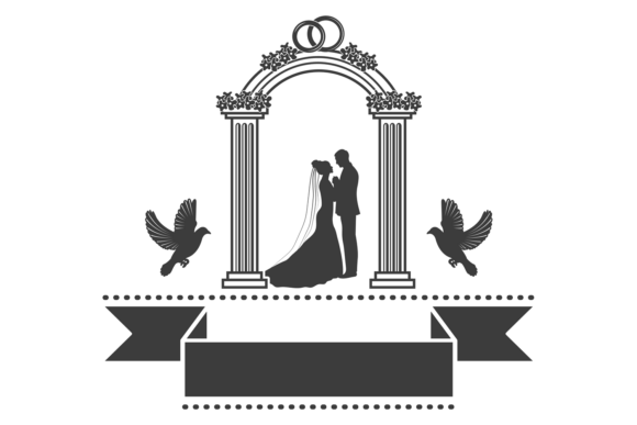 The Enduring Appeal of the Wedding Emblem: Decorative Classic Black Silhouette