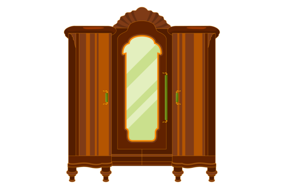 The Timeless Appeal of a Vintage Wardrobe with Decorative Mirror